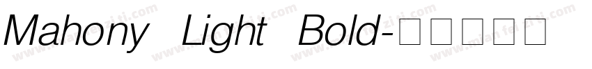 Mahony Light Bold字体转换